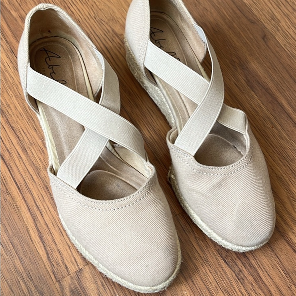 Abella Cream Espadrille Flats